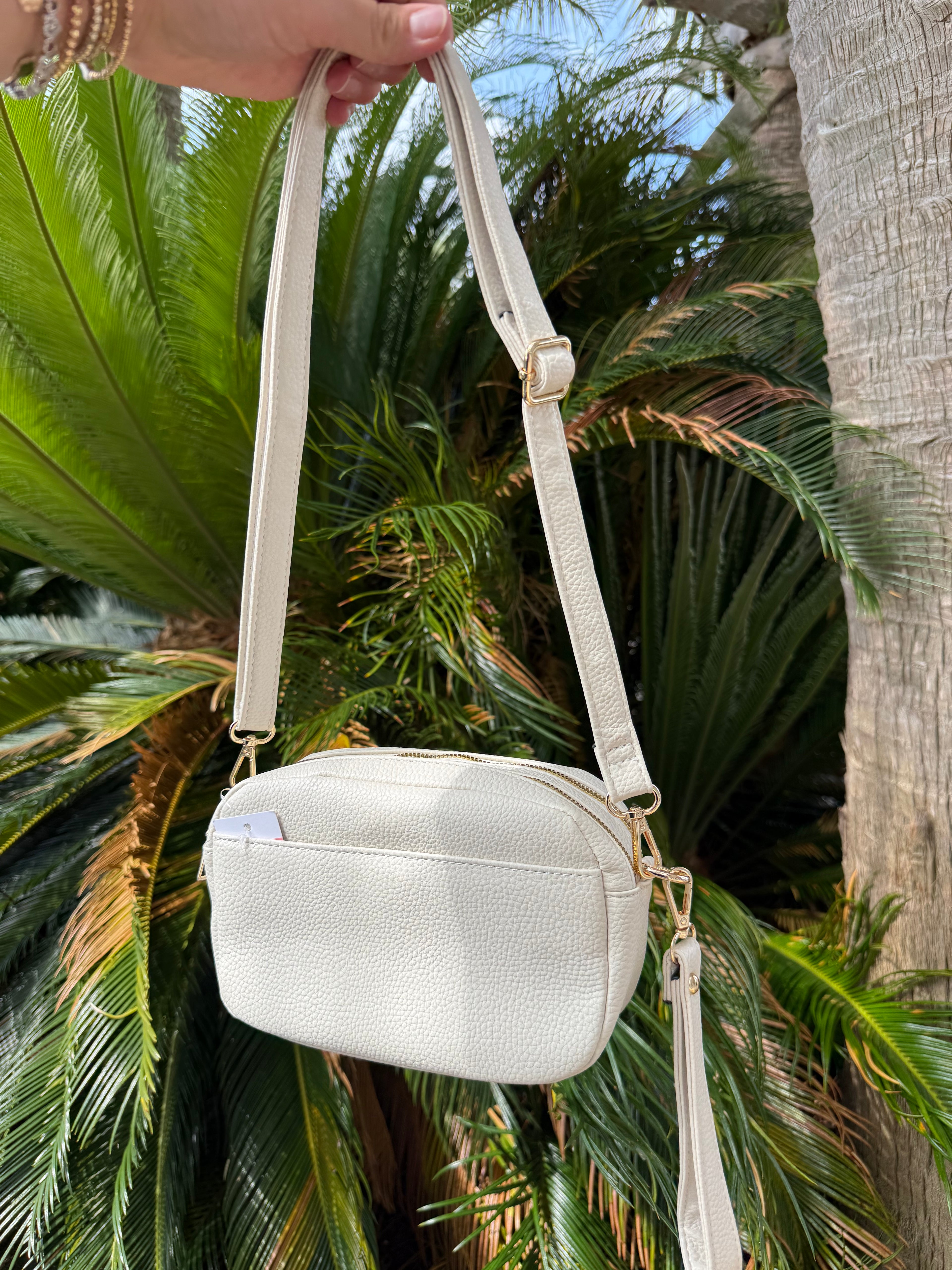 Ivory Luna Petite Luxe Pebble Vegan Leather Crossbody Bag
