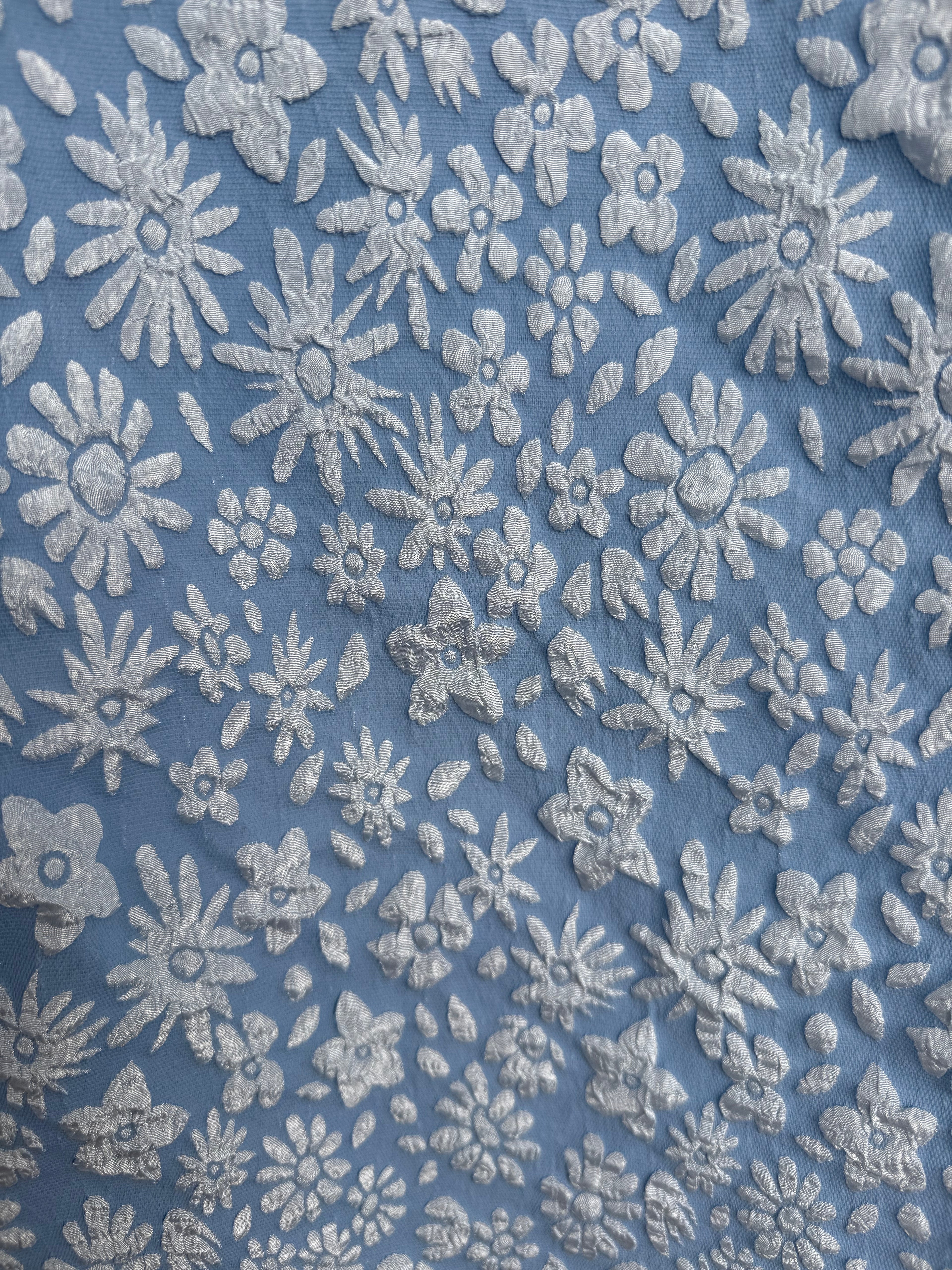 Light Blue Floral Pattern Texture Top