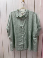 Mint Striped Collared Oversized Button Down