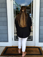 Black Oversized Knit Top