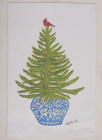 Spruce Fir Cardinal Flour Sack Towel