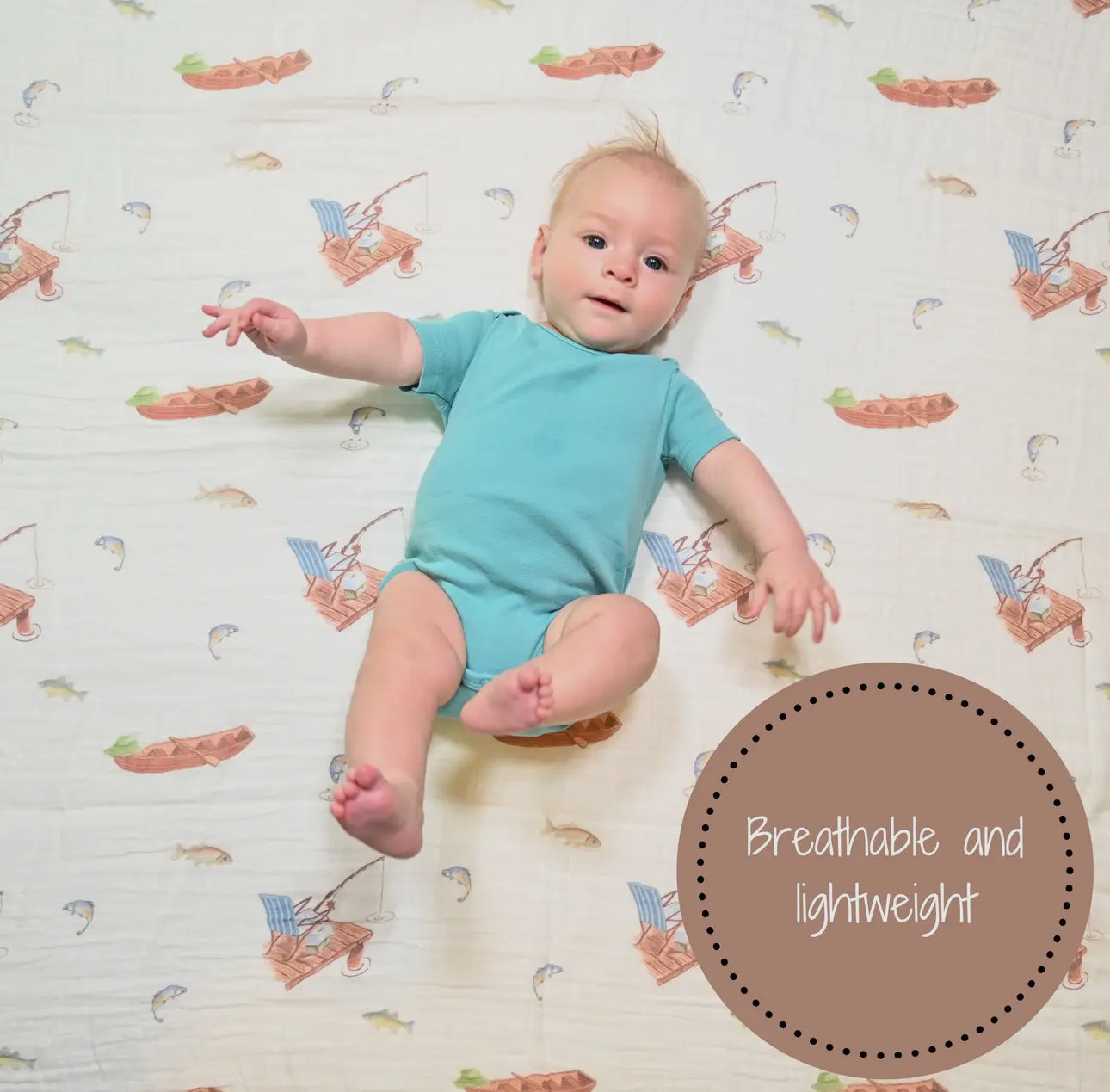 Gone Fishing Baby Swaddle