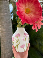 Pink Floral Vases