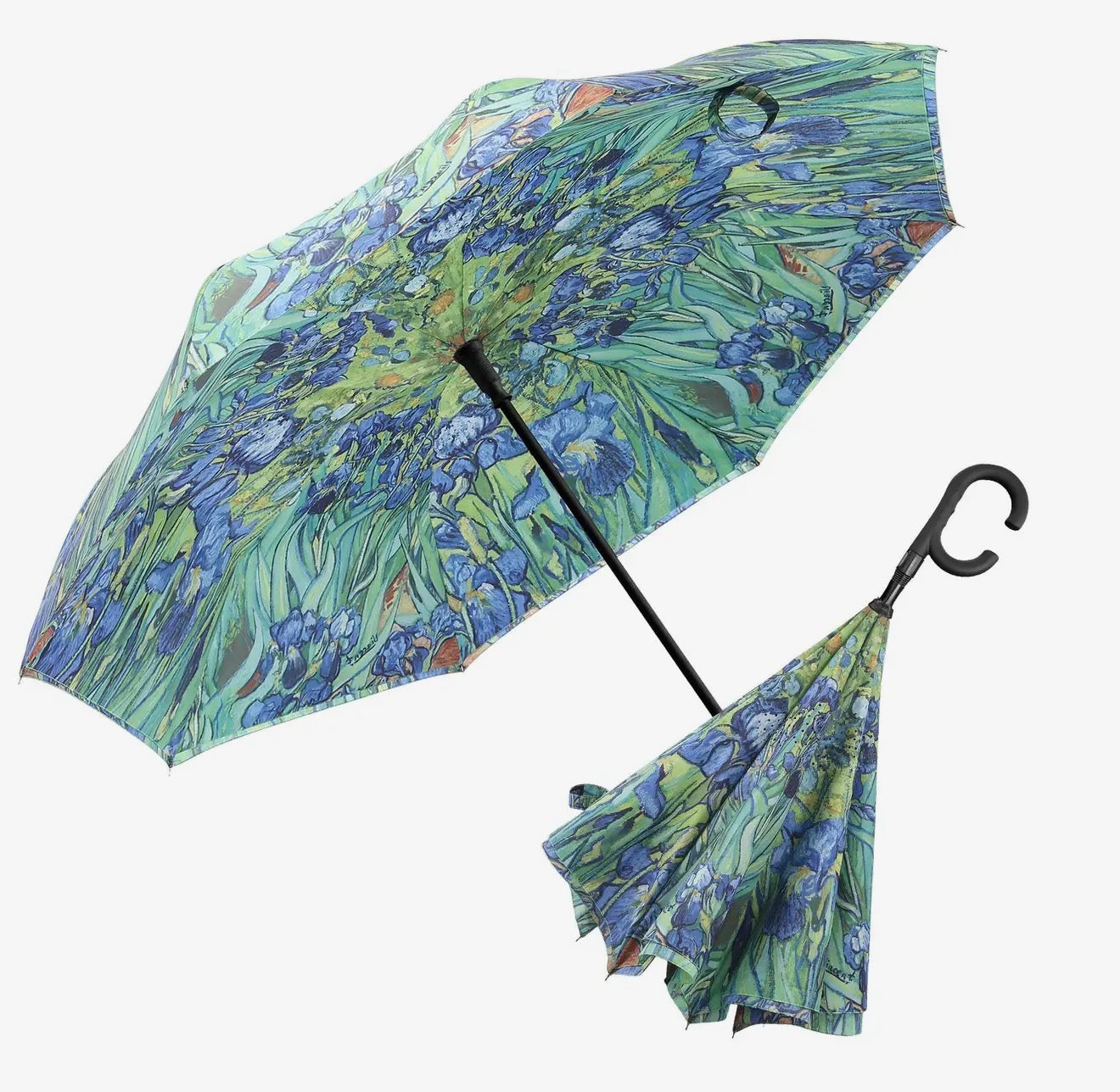 Van Gogh Irises Reverse Inverted
Umbrella - Hands-Free
