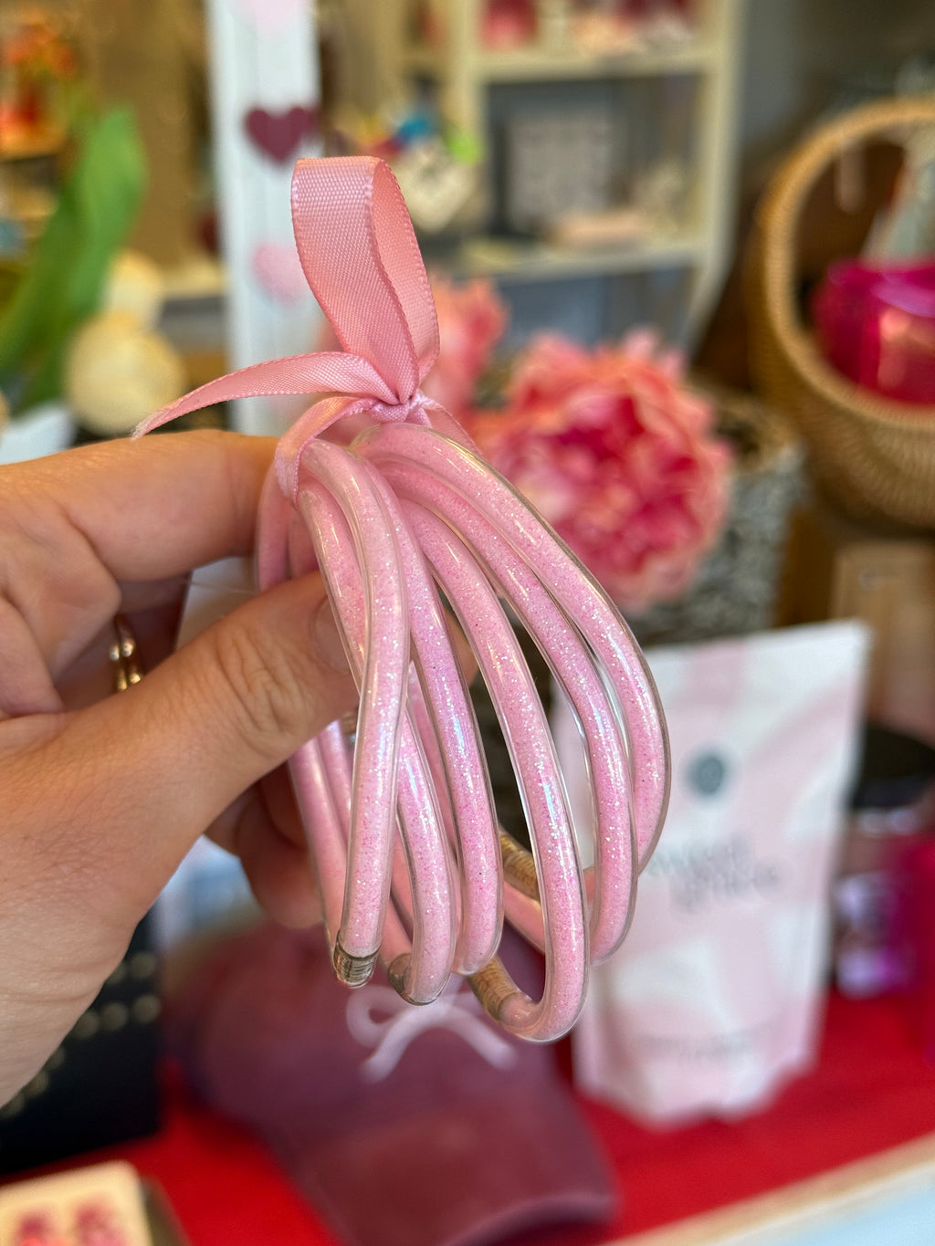 Light Pink Jelly Bangle Set