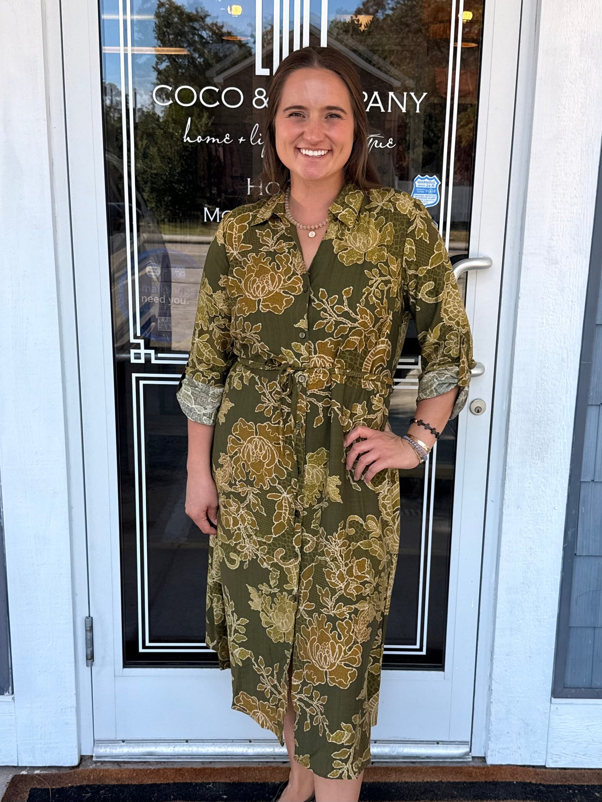 Paisley Button Down Midi Dress