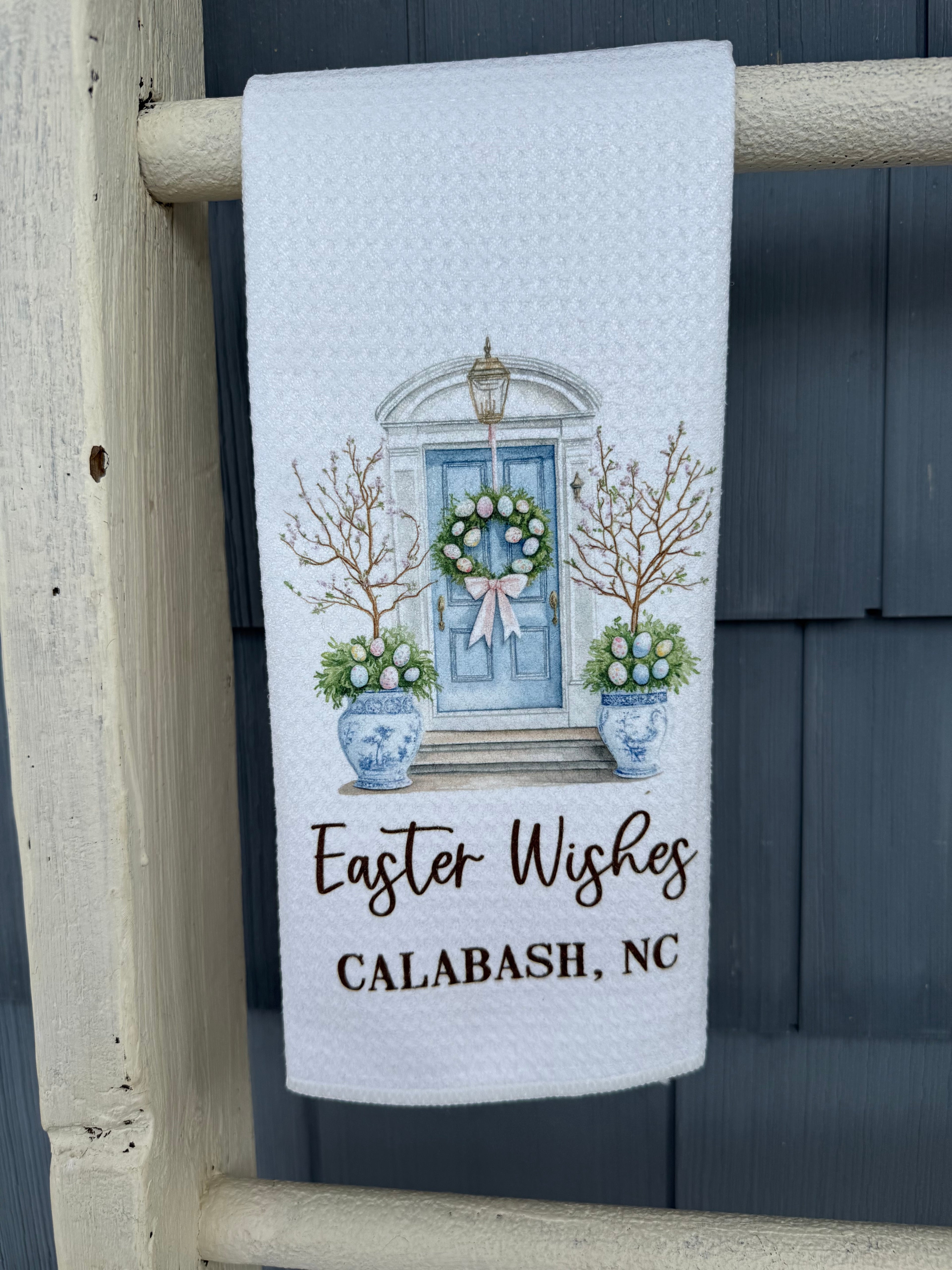 Calabash Easter Wishes Waffle Towel