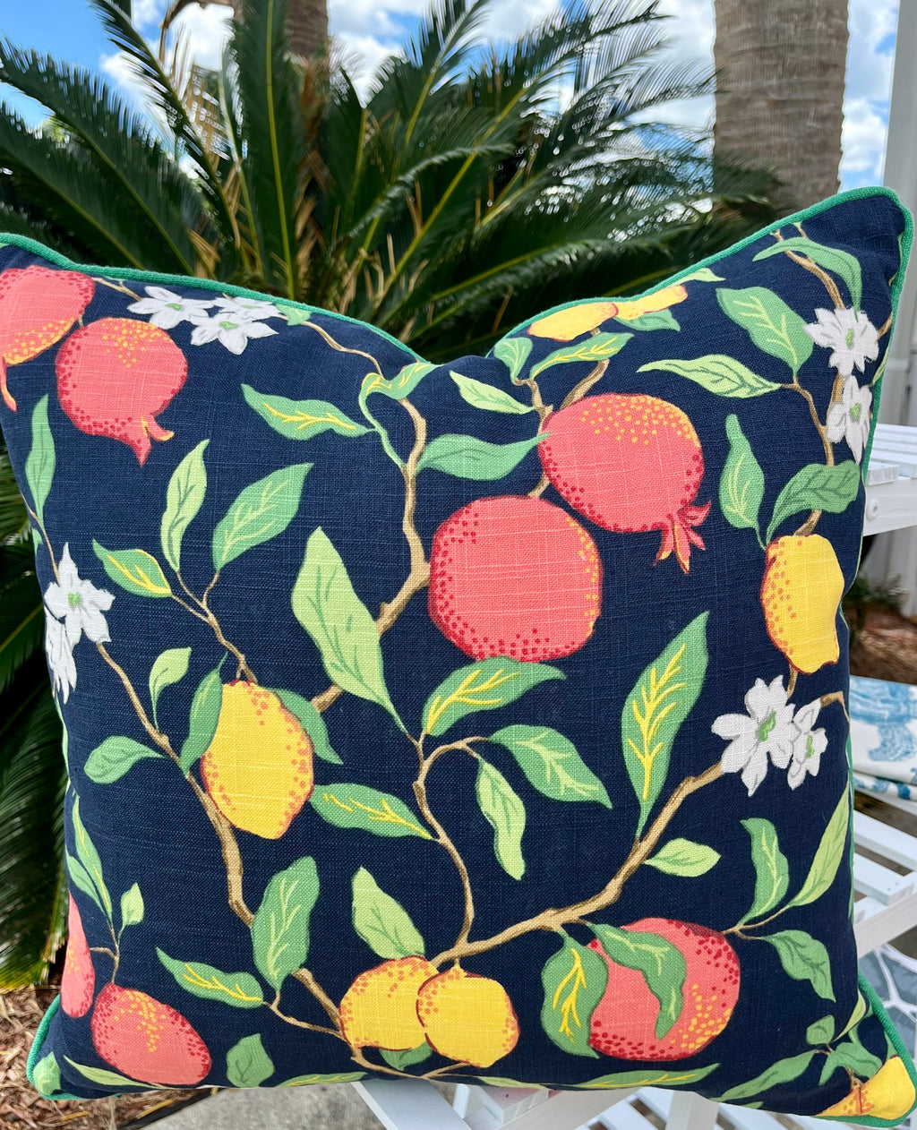 Fruit Print Pillow Cover