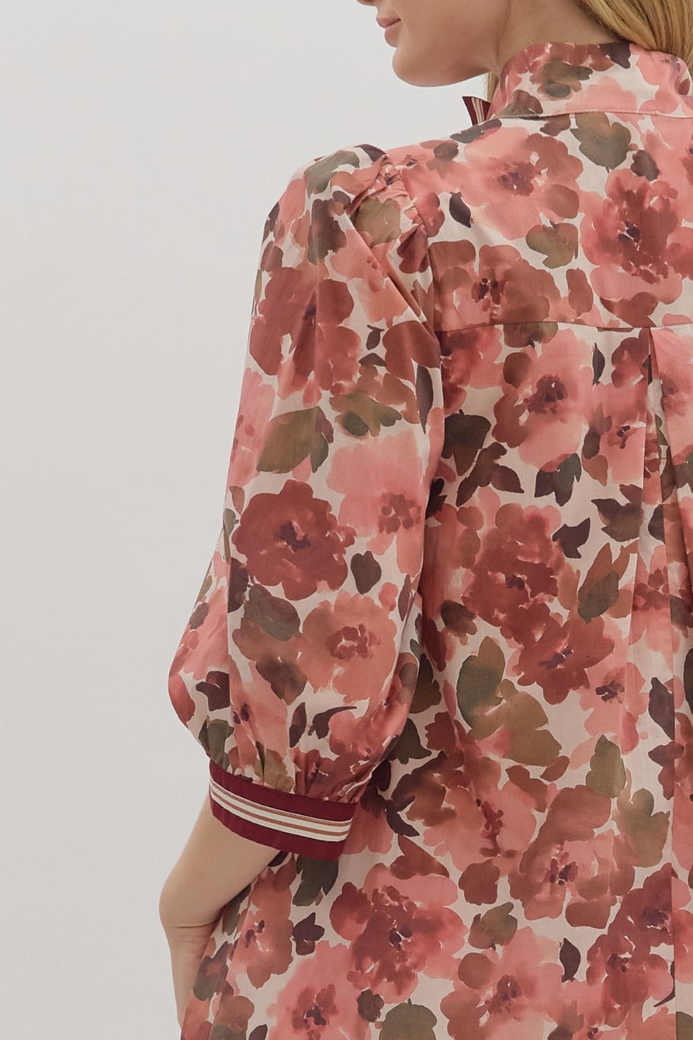 Wine Fall Floral Dress SHIPS OR PICKUP FROM COCO 10/6/25
