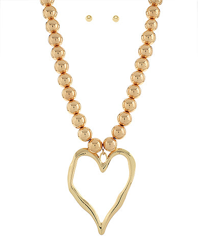 Big Heart Necklace Set