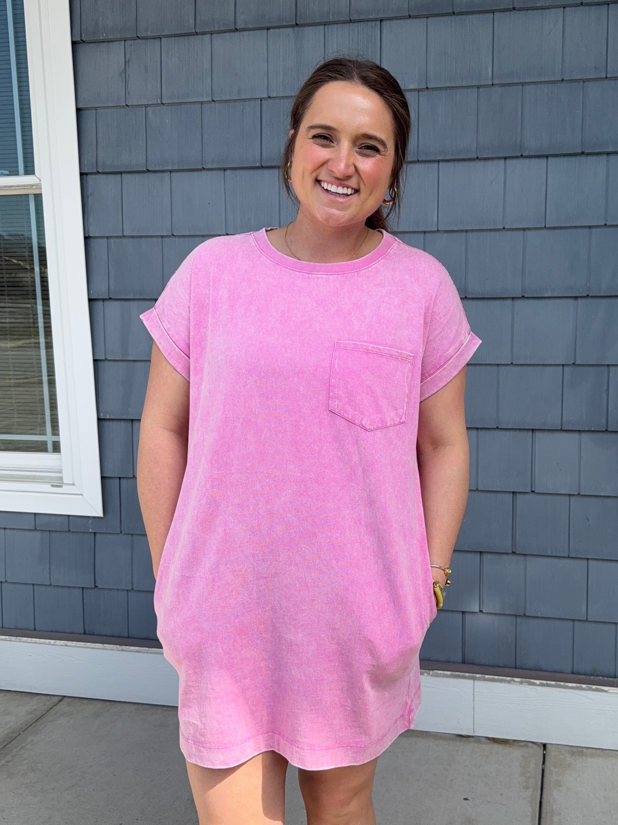 Bubble Gum Pink Tshirt Dress