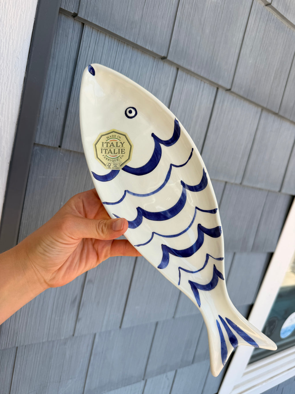 Blue & White Fish Plate