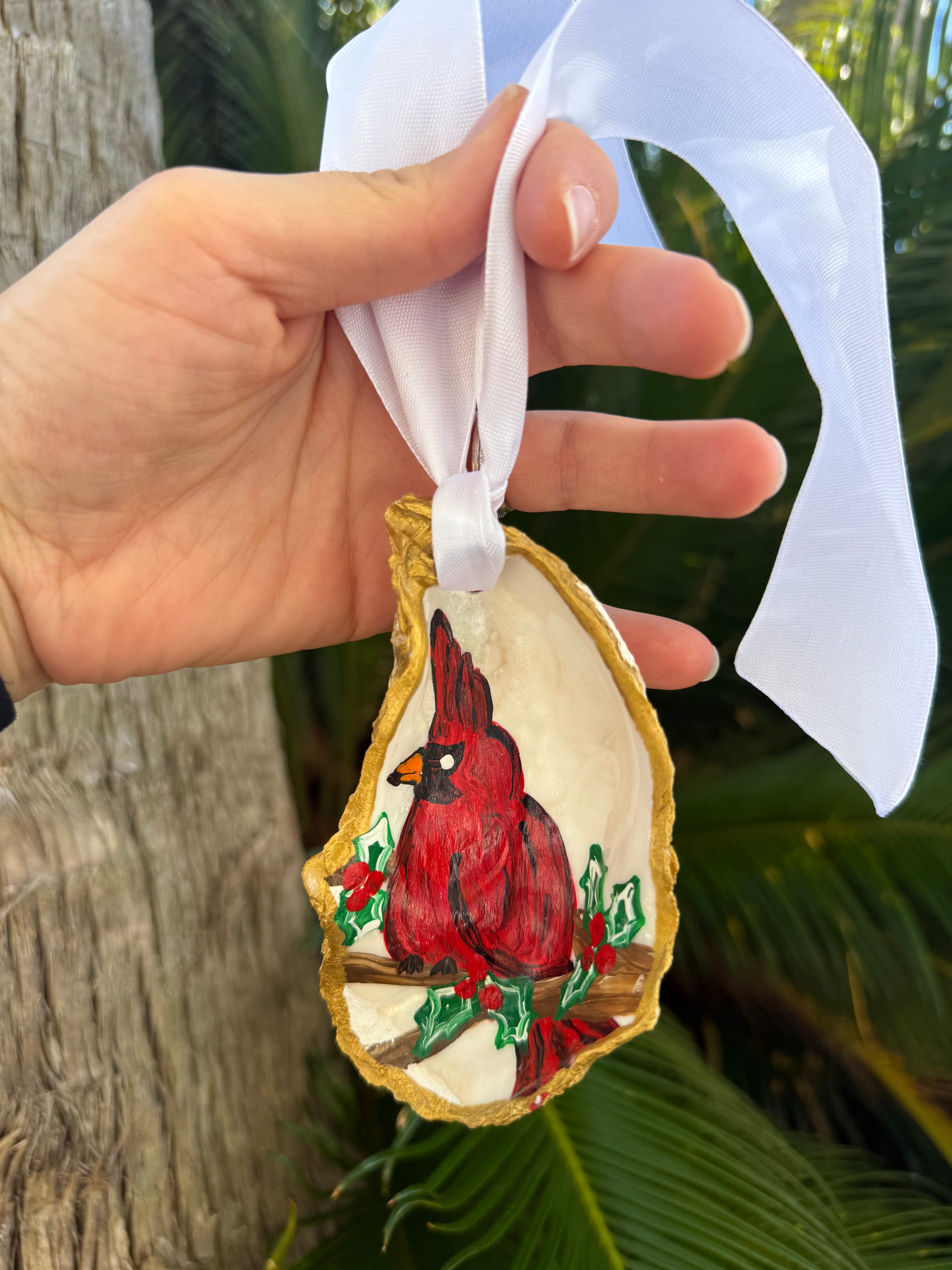 Handmade Red Bird Ornament