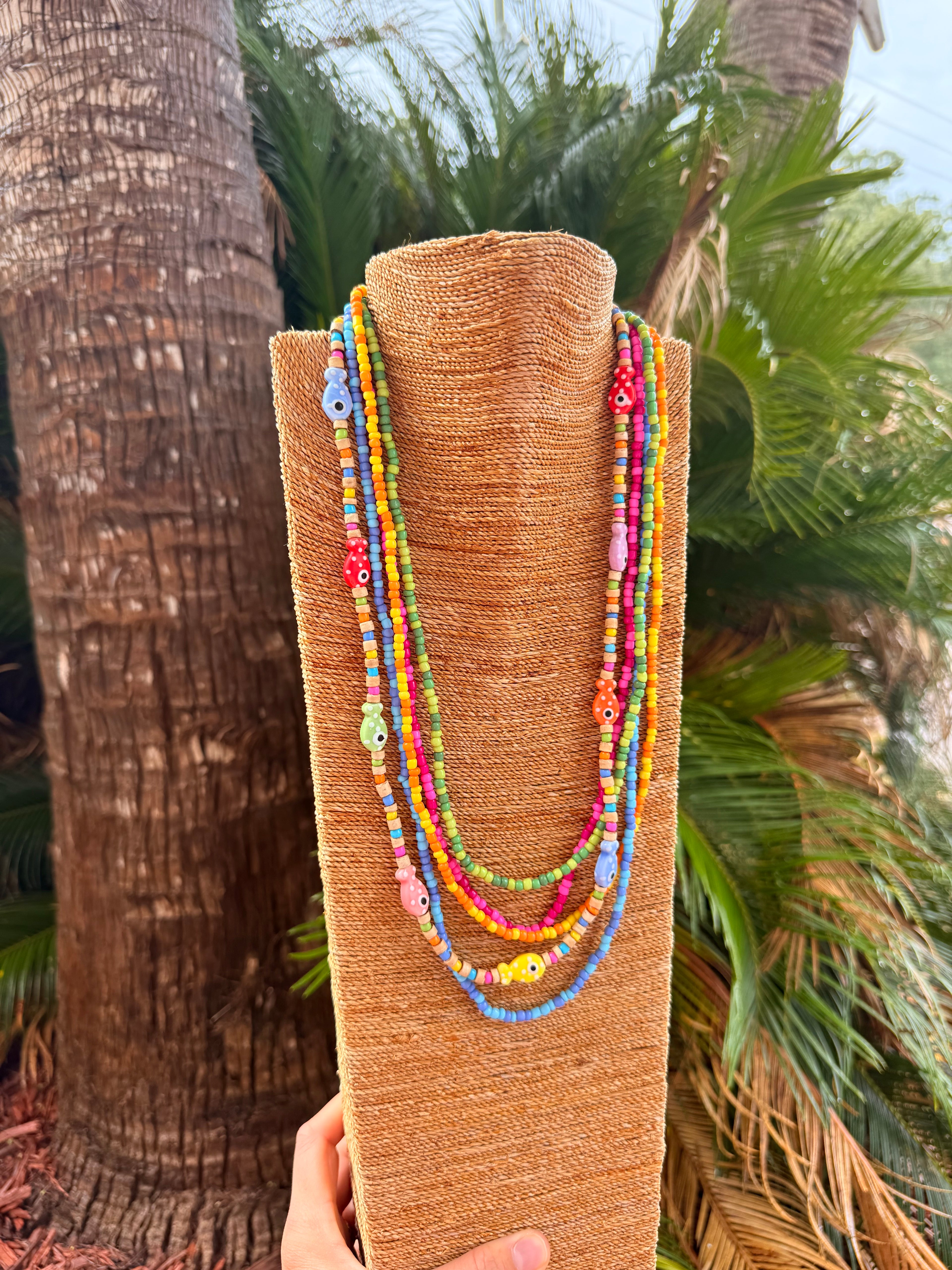 Handmade Beaded Necklace Set (set of 5)