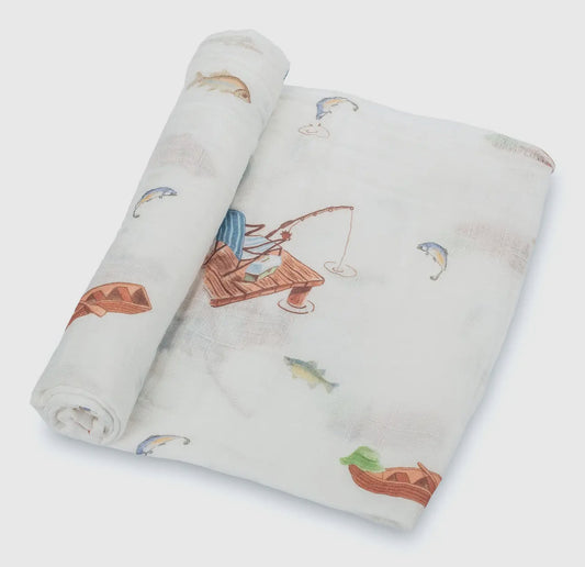 Gone Fishing Baby Swaddle