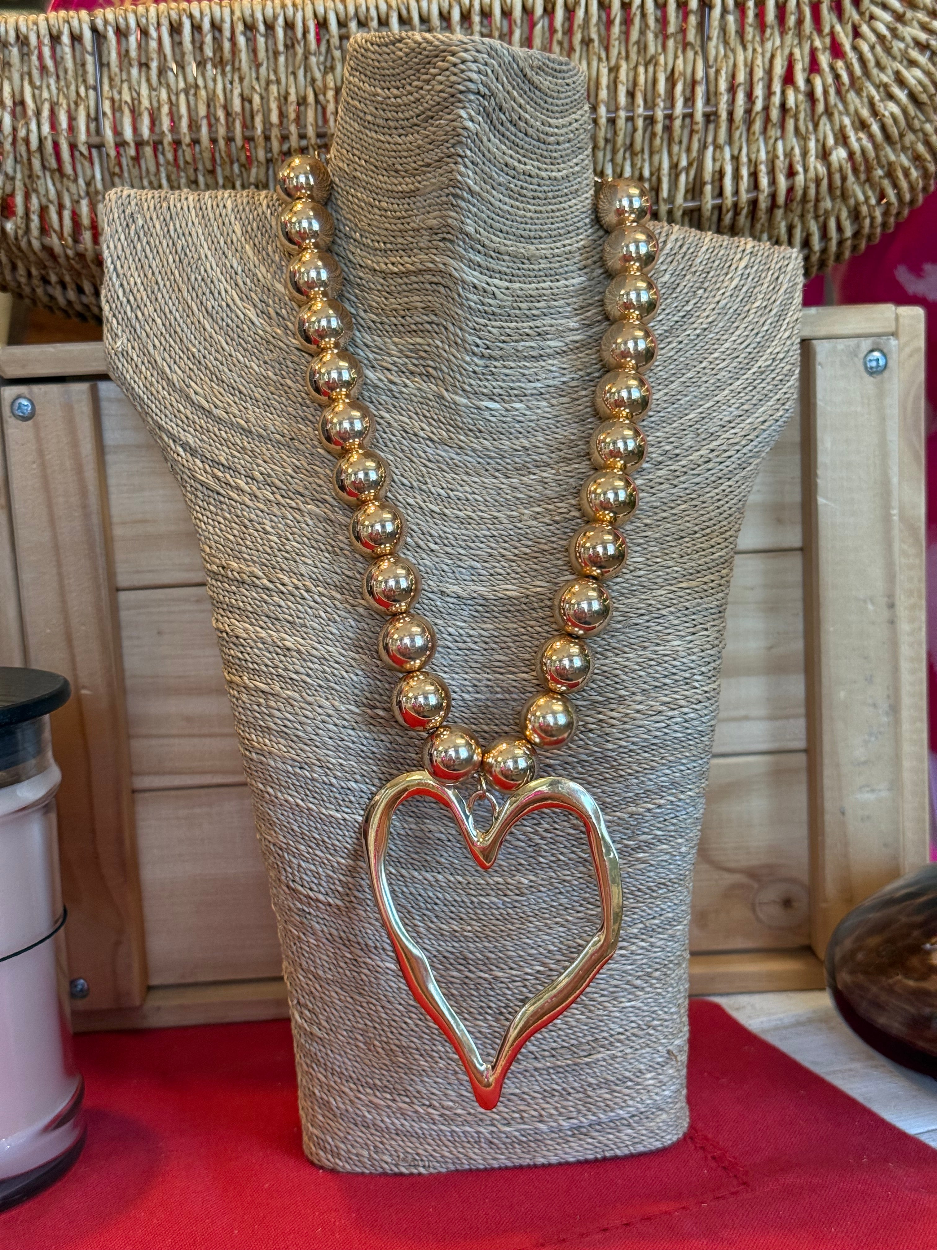 Big Heart Necklace Set