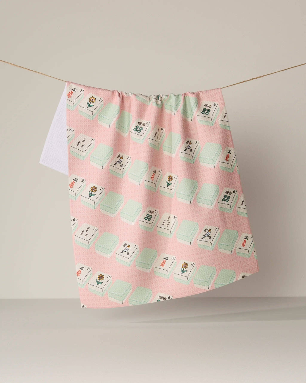 Tile Parade- Mahjong Tea Towel Geometry
