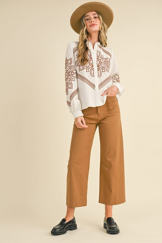 Hazelnut Crop Flare Pants SHIPS OR PICKUP FROM COCO 10/21/25