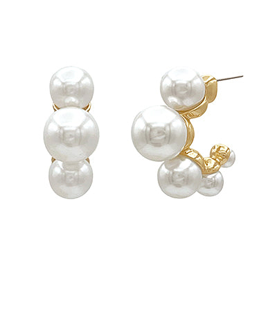 Gradual Multi Pearl Hoops