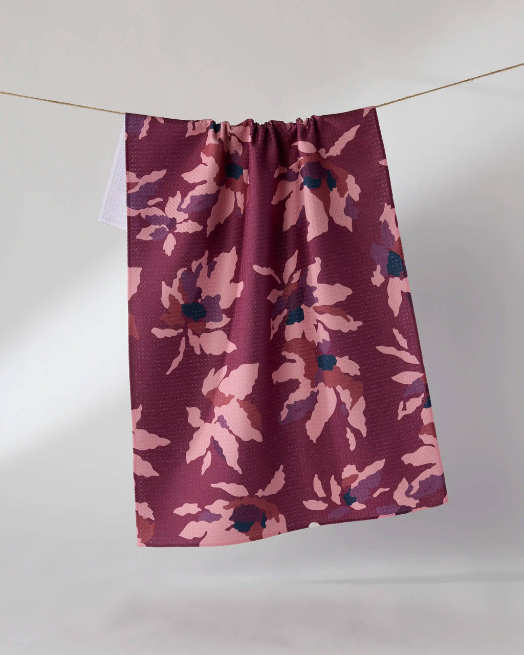 Mulberry Bloom Tea Towel Geometry