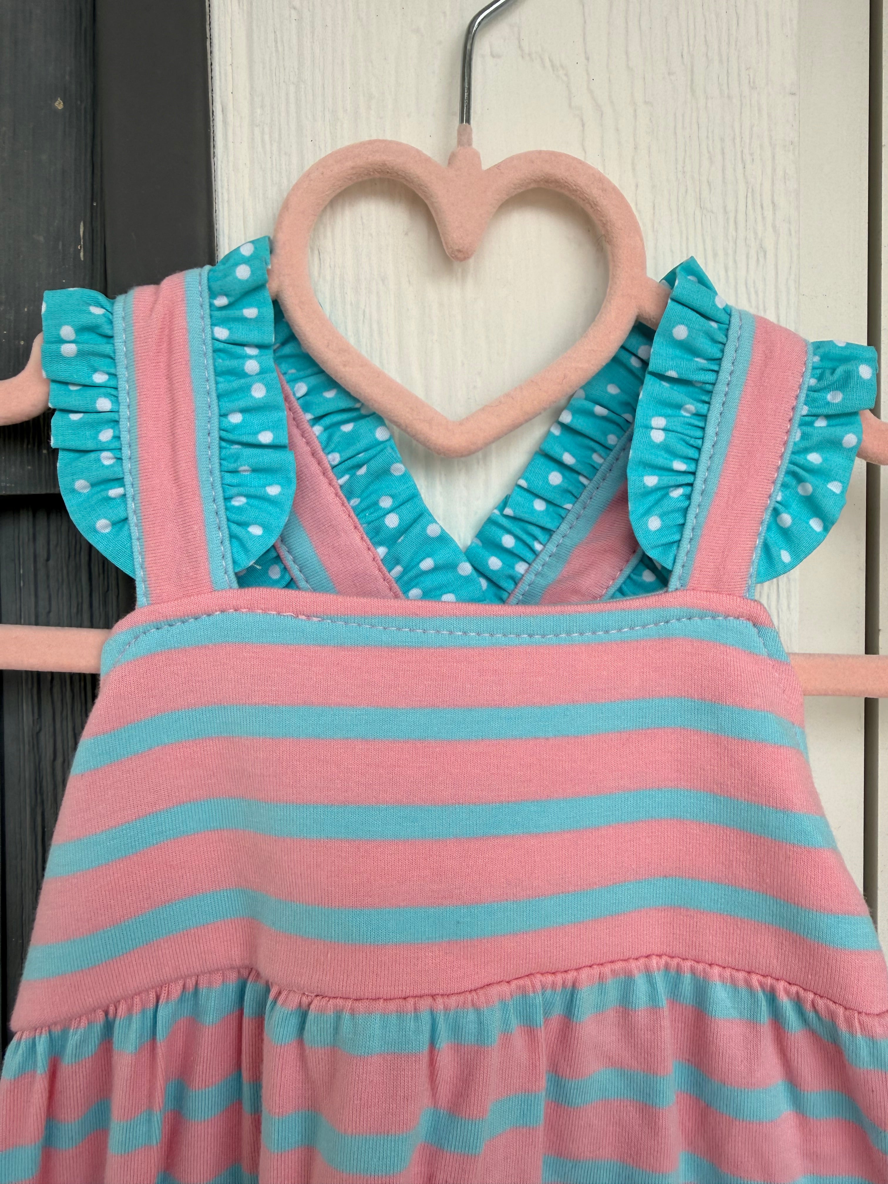 Under The Sea Mermaid Pink Knit Dress, Classic Whimsy 24M
