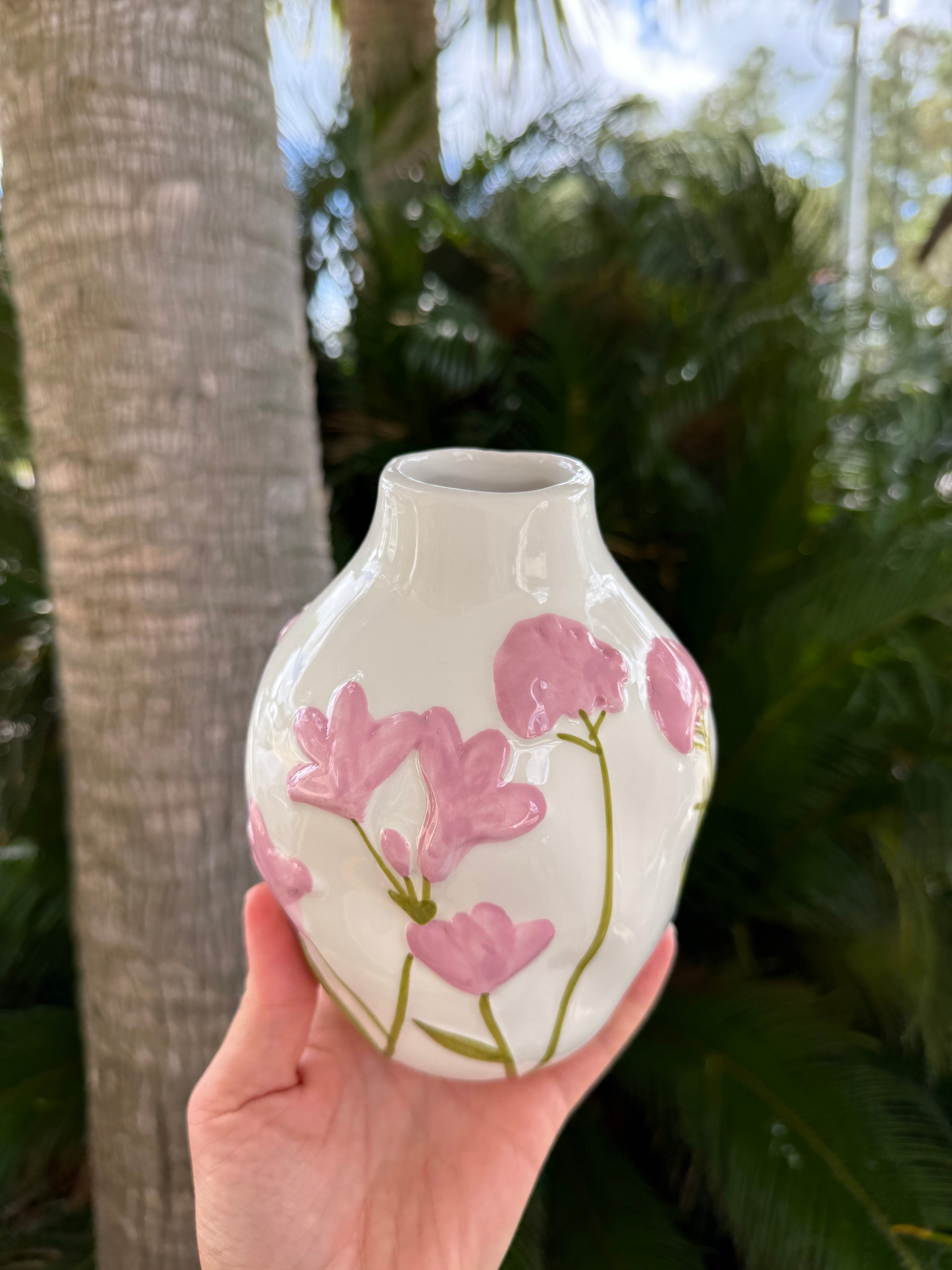 Pink Floral Vases