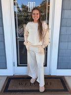 Checkered Wide Leg Pant Set