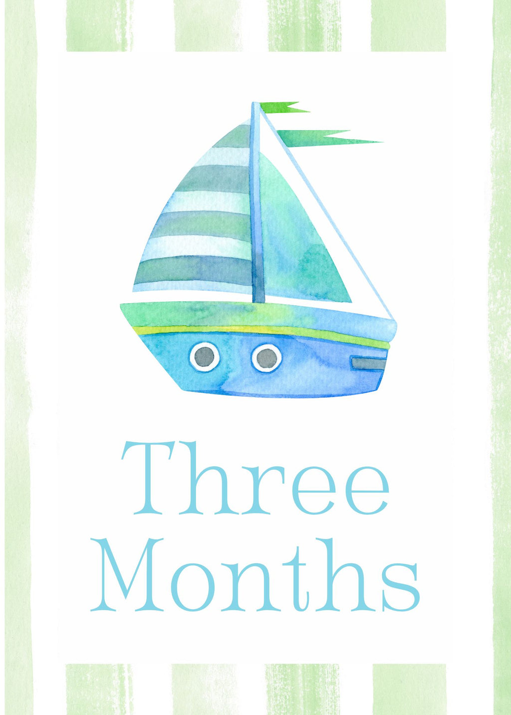 Sailboat Milestone Cards