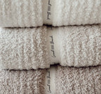 Solid Ribbed Luxe Cozy Home Blanket Sand