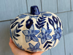 Blue & White Glass Pumpkins