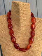 Tortoise Oval Beaded Necklace