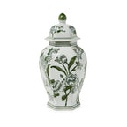 Green & White Temple Jar