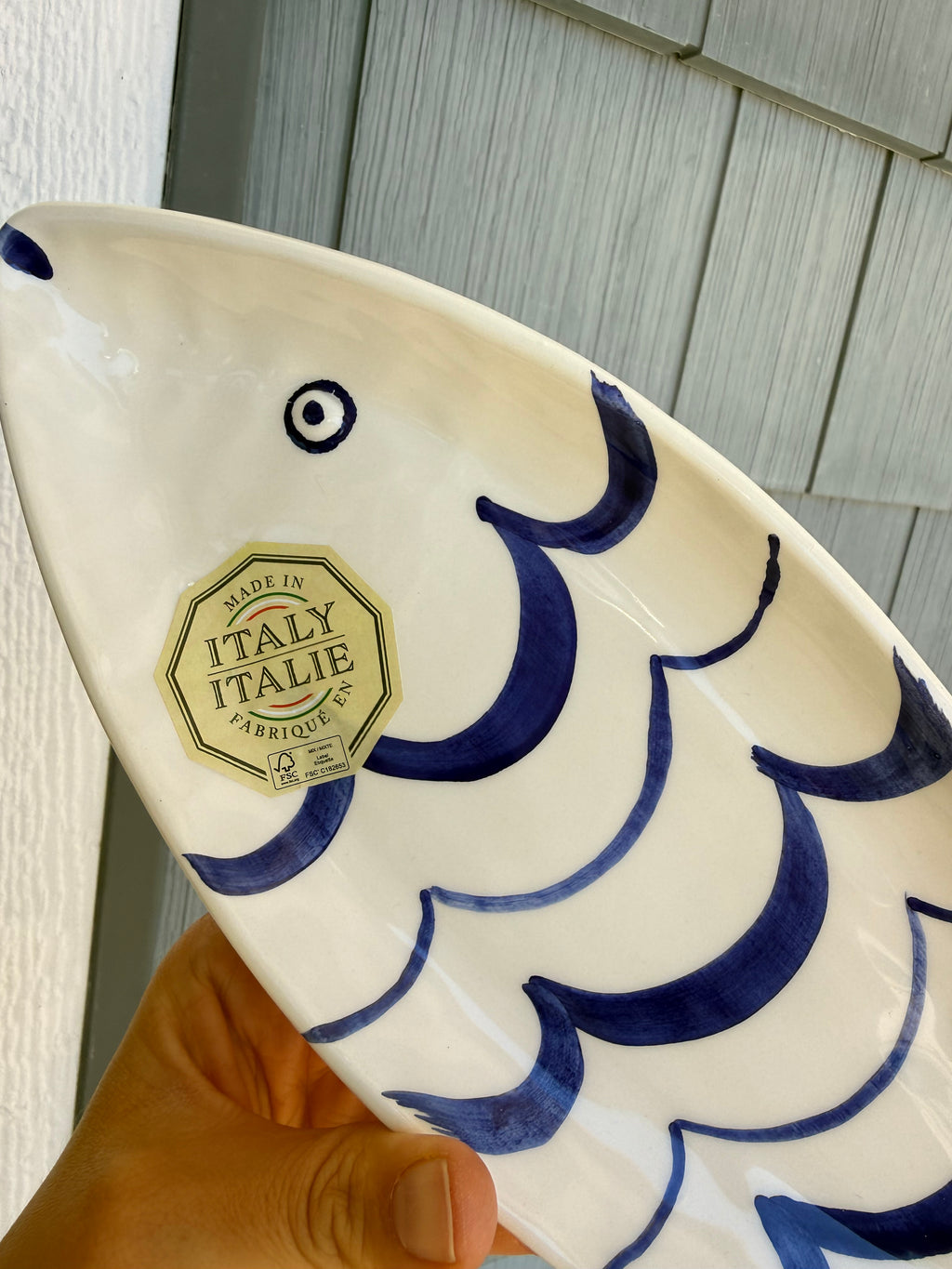 Blue & White Fish Plate
