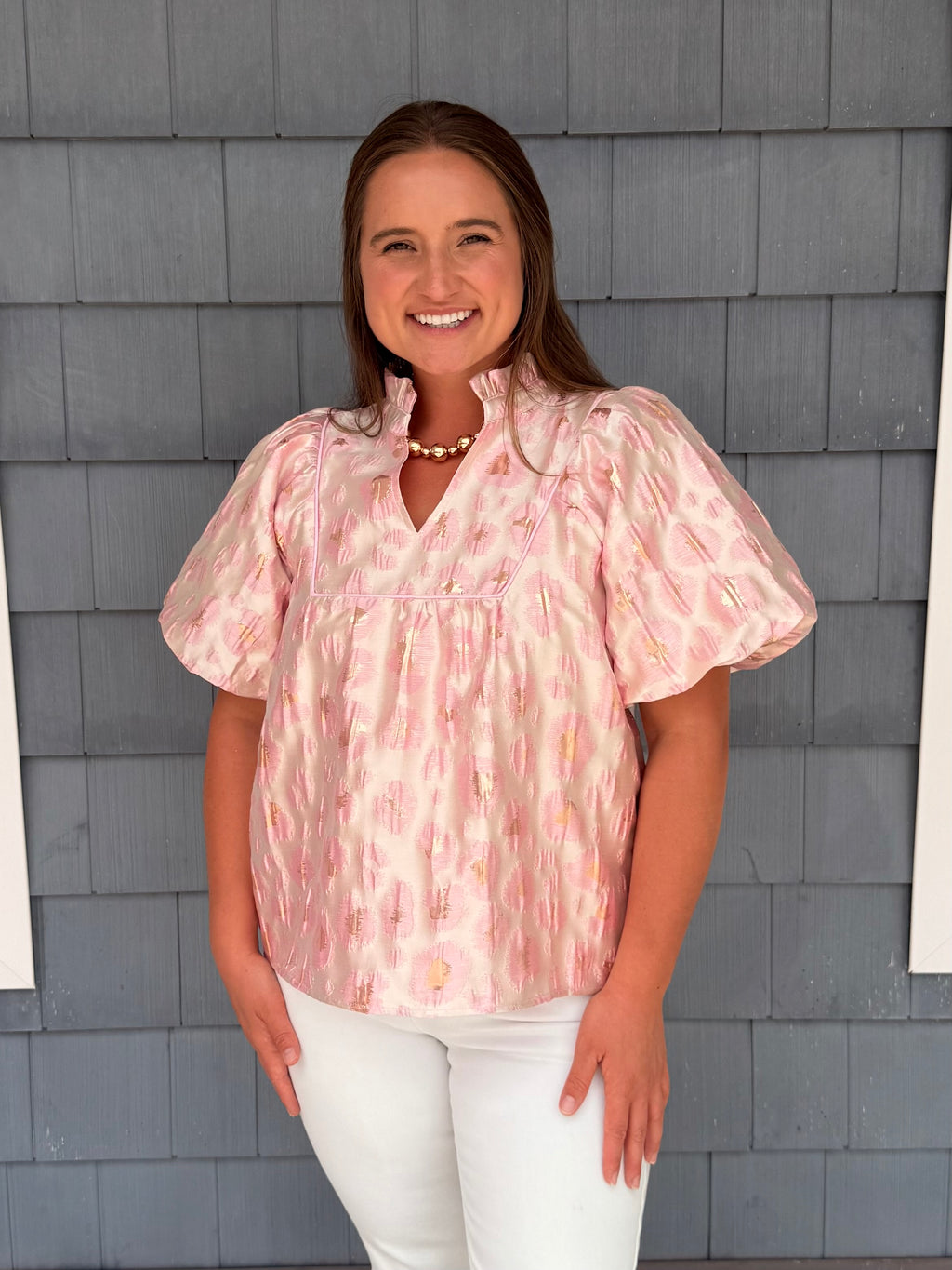 Pink Floral Babydoll Top