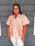 Pink Floral Babydoll Top