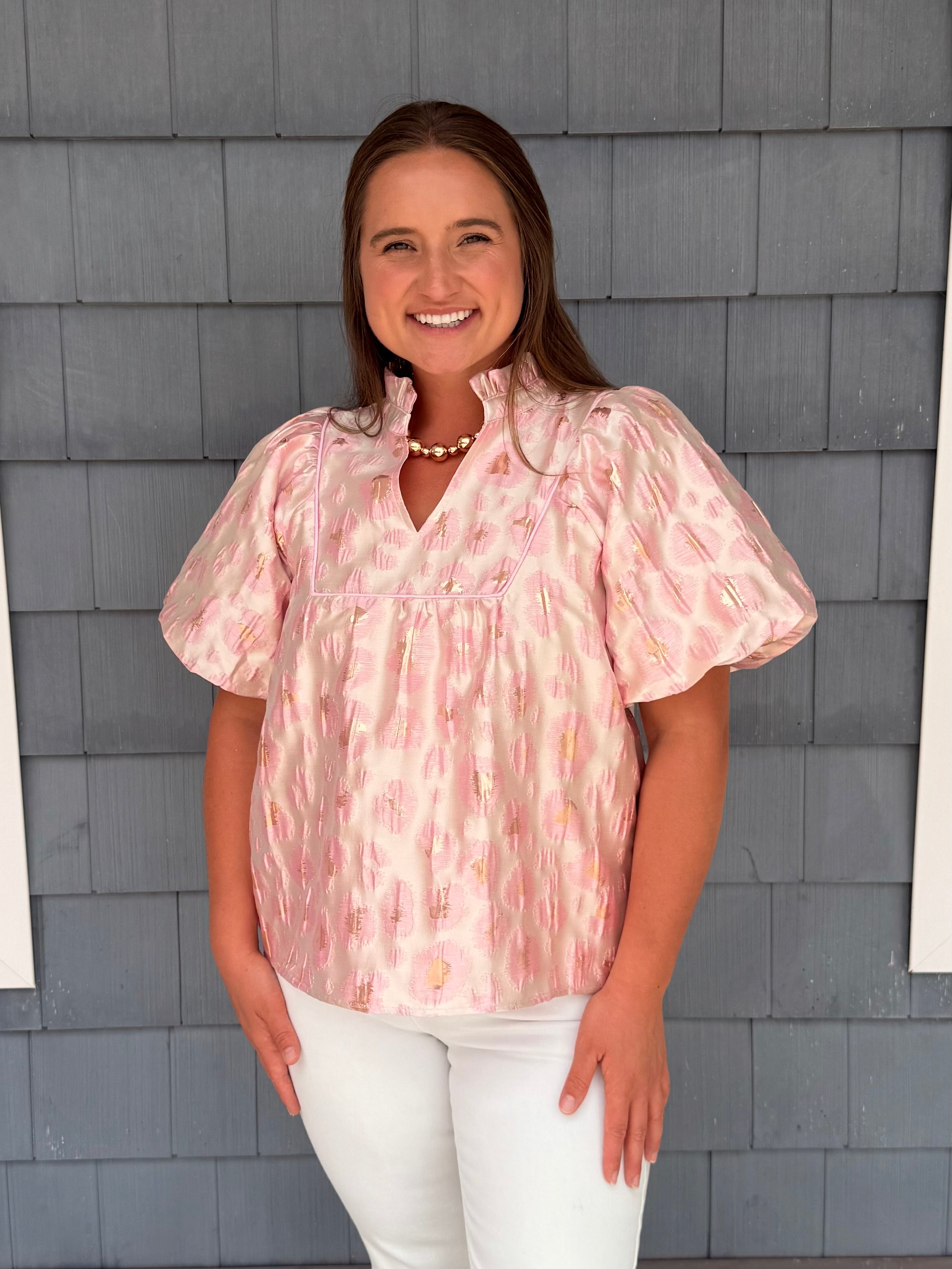 Pink Floral Babydoll Top