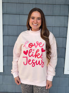 Love like Jesus Oversized Mock Neck Sweatshirt