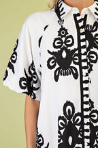 PREORDER: Off White Bold Print Mini Dress