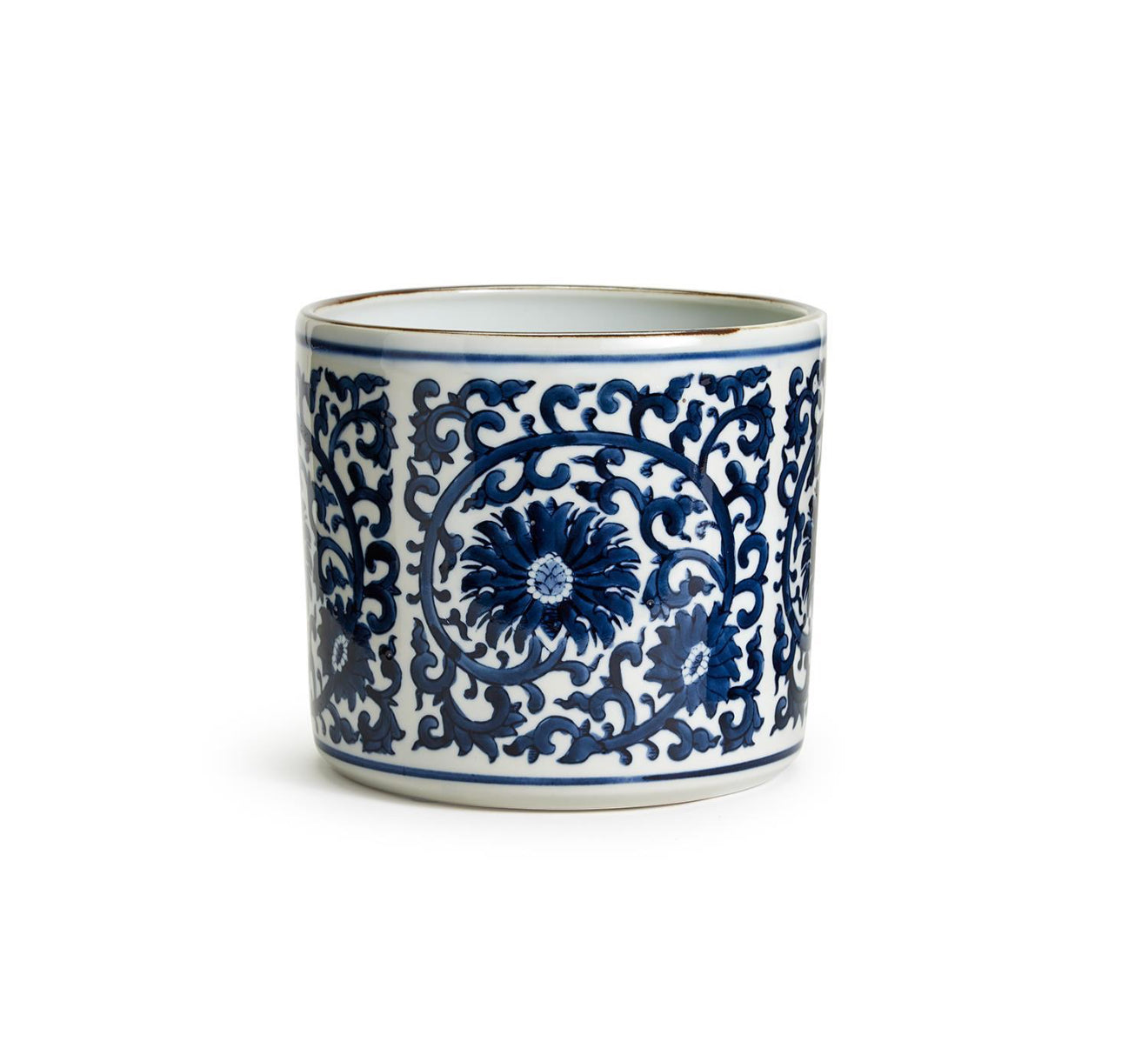 Blue & White Lotus Flower Vase/Planter