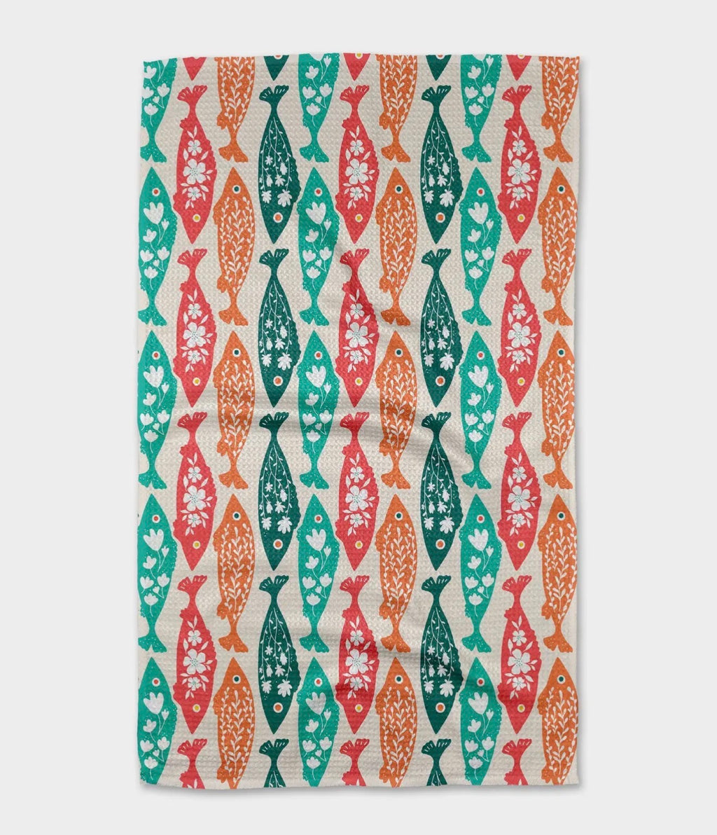 Swedish Fish Tea Towel Geometry