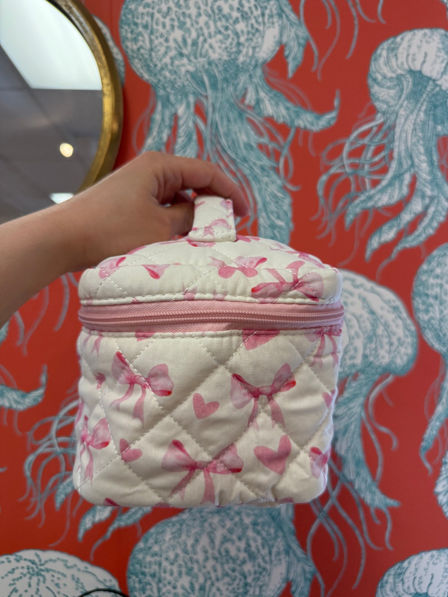 Pink Bow Quilted Bag