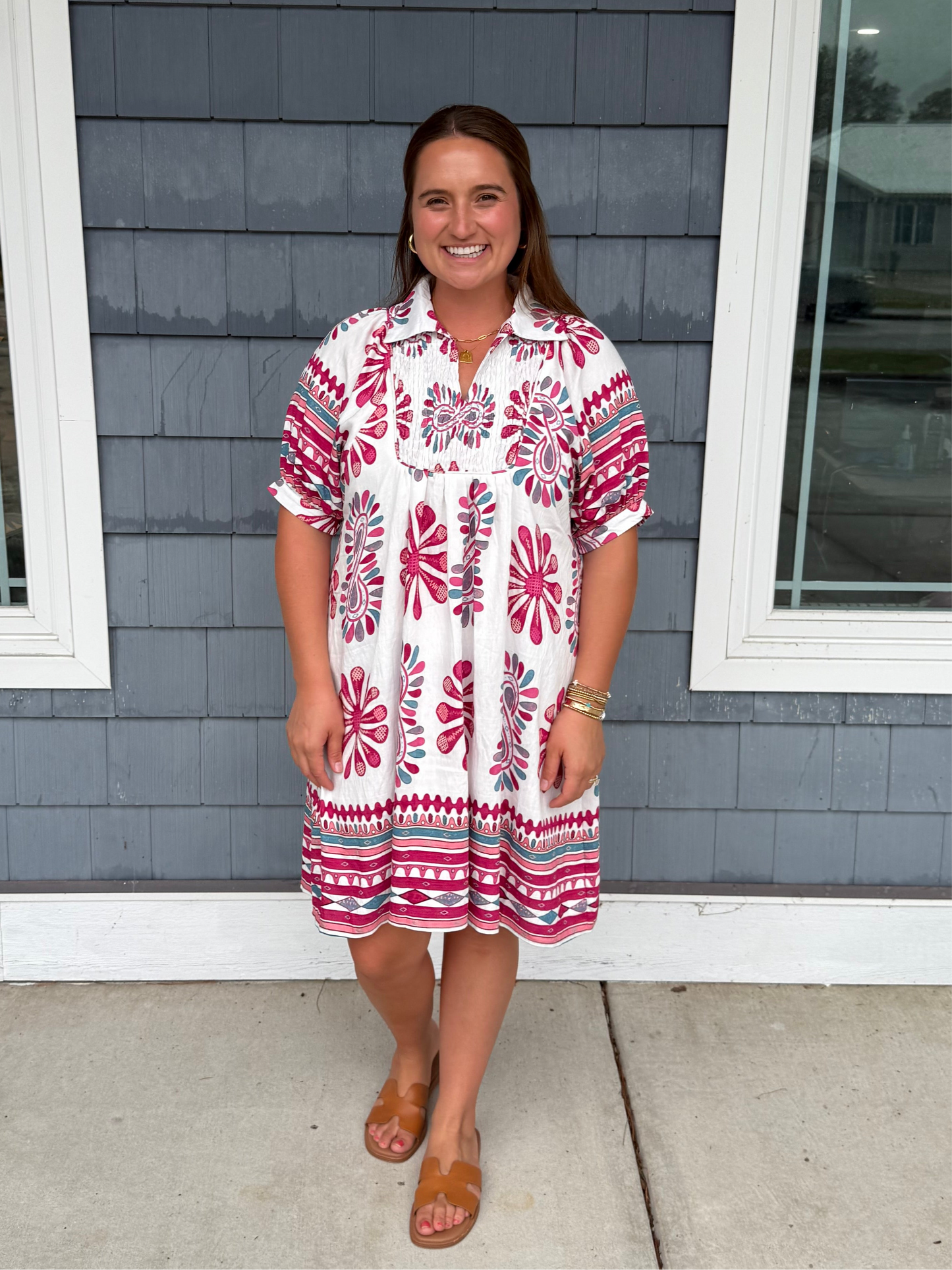 Berry Mix Printed Dress
