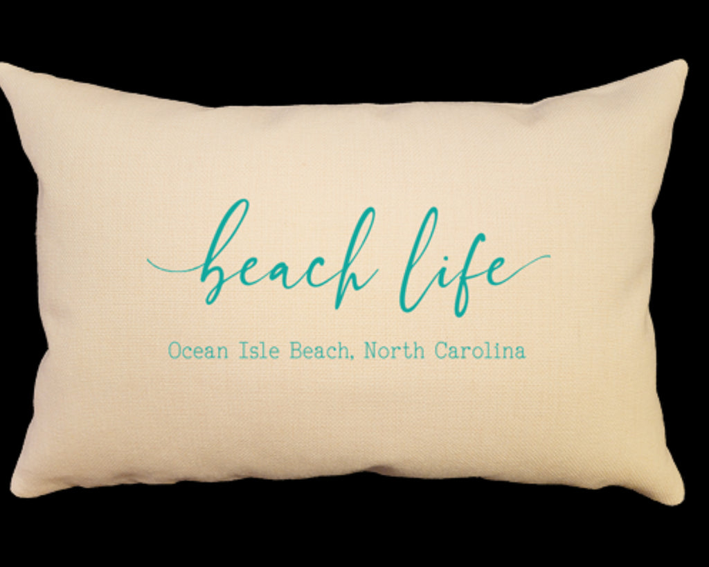 OIB Beach Life Lumbar Pillow 12x18