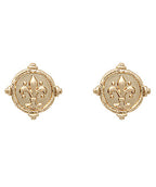 Fleur De Lis Stud Earrings