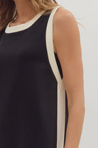 Black Sleeveless Midi Dress