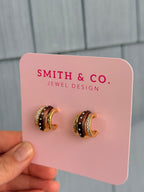 Wooden Triple Hoop Earring - Smith & Co.