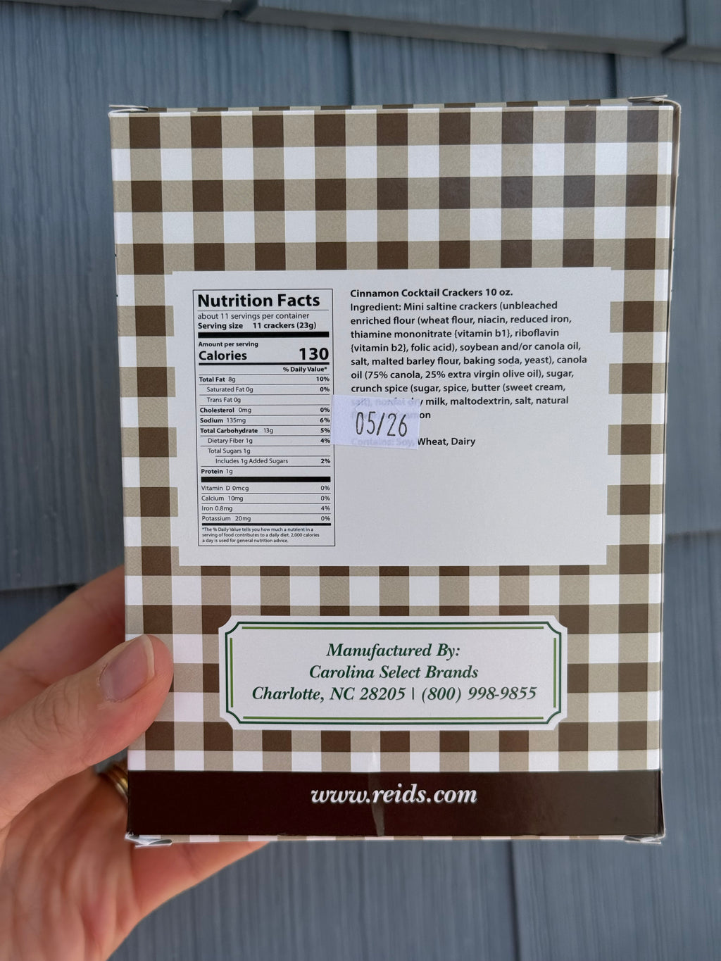 Reid’s Cinnamon Cocktail Crackers