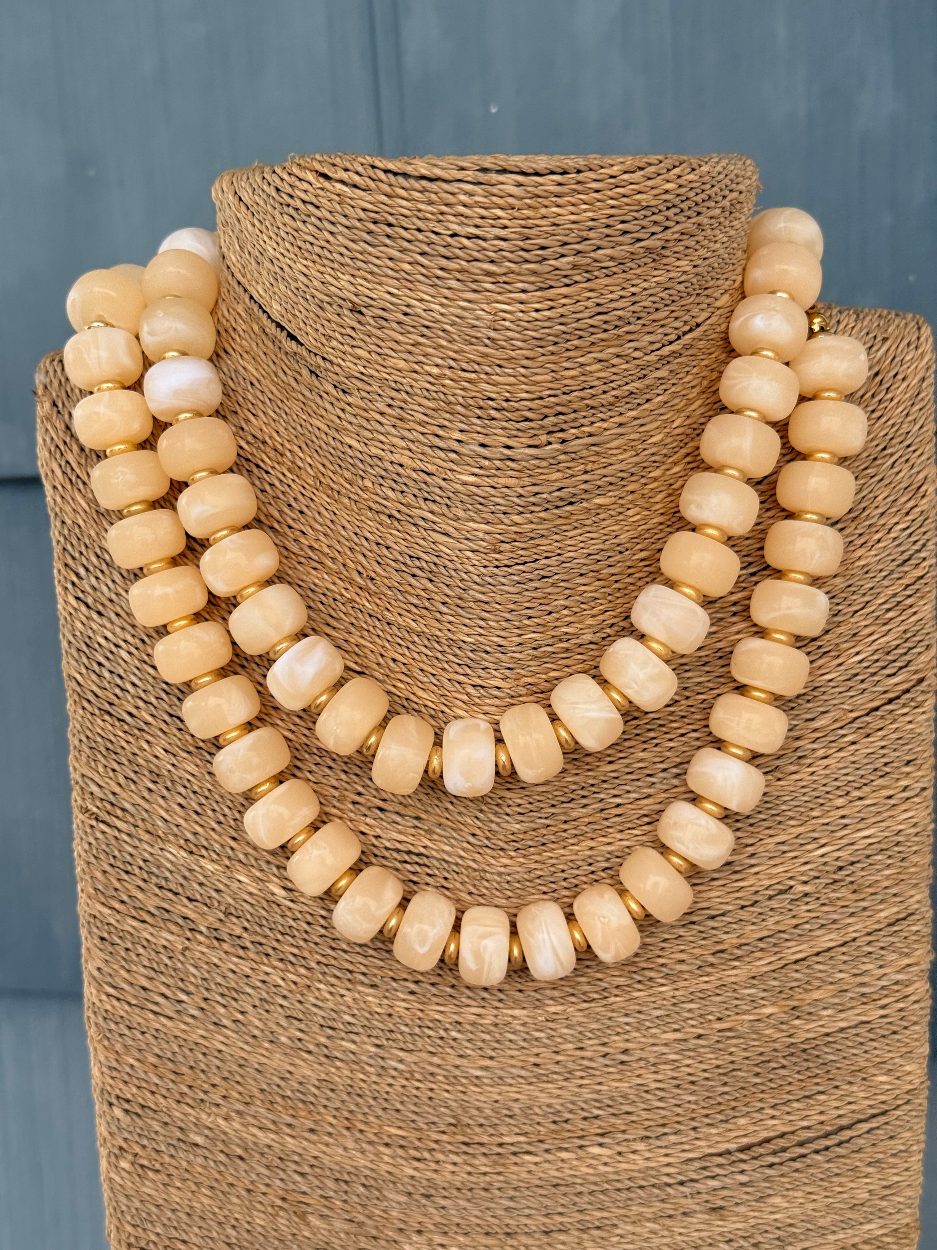 Cream Beaded Necklace