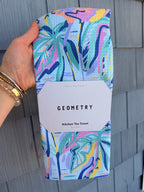 Pink Flamingo Tea Towel Geometry
