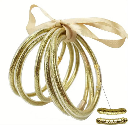 Light Gold Jelly Bangle Set